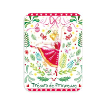 Petite boîte rectangulaire en métal - Magie de Noël (trésors de princesse) - Hirondelles & Cie