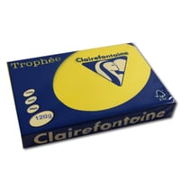 Ramette de papier - A4 - Jaune soleil - 120g - Impression - 250 feuilles - Clairefontaine Trophée