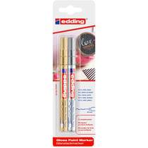 Marqueur peinture brillante pointe extra fine 0.8 mm - Edding - Or, Argent - 780