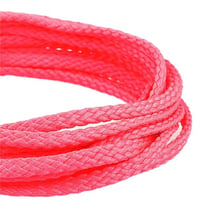 Bobine 50m Cordon damier polyester 5mm rose fluo