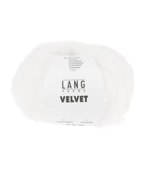 Fil à tricoter VELVET - Lang Yarns 01 Blanc