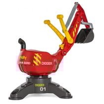 Pelleteuse excavatrice digger rouge enfant - rolly toys - 422036 - bac a sable
