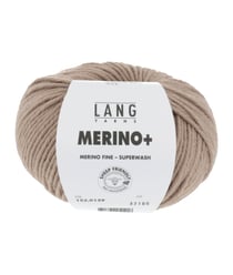 Pelote de Laine à tricoter MERINO + (PLUS) - Lang Yarns Marron (139)