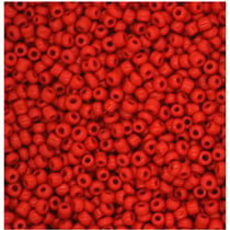 Sachet de 500g de perles de rocailles rouge - 250