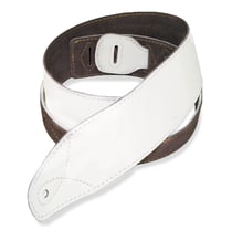 SOLDIER® Sangle Cuir Lisse Blanc Avec Motif Surpiqure