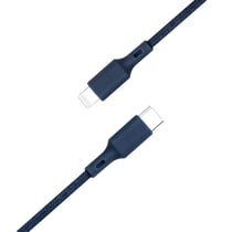 JUST GREEN Câble USB-C / Lightning 2m 2.4A Charge et Synchronisation 12W Bleu