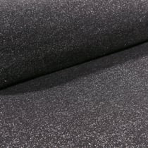 Tissu Sweat Paillettes argentées sur fond Noir