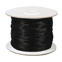 Cordon de satin, 2 mm rouleau 50 m, noir