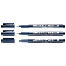 Lot de 3 feutres fins de précision - EDDING - Pointe calibrée 0,8 mm - Noir