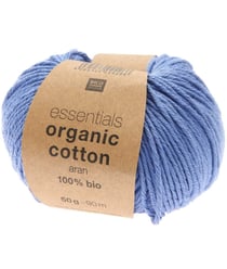 Coton à tricoter Essentials Organic Cotton aran - Rico Design 31 Bleu Violette