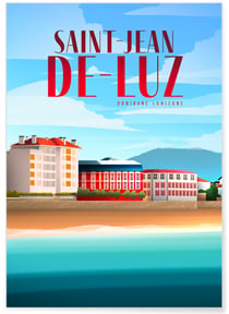 Affiche ville Saint-Jean-de-Luz | A3 : 29,7x42cm