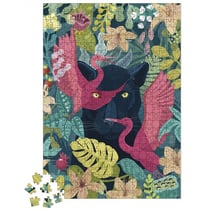 Puzzle mysterieuse panthere noire 500 pieces - animaux de la jungle - janod - j02508