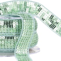 Galon paillettes bleu gris au mètre