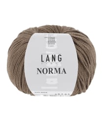 Pelote de coton à tricoter Norma - Lang Yarns 68 Marron