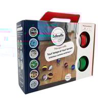 Jeu de 6 boules de pétanque soft + cochonnet pour joueur en intérieur et en extérieur - Schmolle