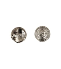 Lot de 6 boutons métal ancre argent