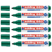 Lot de 6 Marqueurs pour tableaux blancs EDDING - Vert - Pointe ronde 1,5-3 mm