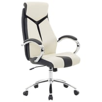 Chaise de Bureau Design Fauteuil Gamer Tapissé en Tissu Beige avec Pied Métallique Rembourrage Épais Confortable et Style Moderne Élégant Beliani