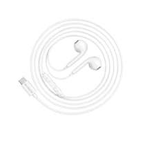 Mayaxess Écouteurs Filaires USB-C pour Galaxy S24 Plus avec Microphone intégré Blanc