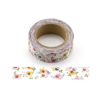Washi masking Tape ruban adhésif scrapbooking décoration 1,5 x 9 m FLEUR PENSEE