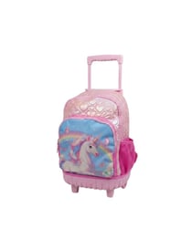 Sac à dos à roulettes Mybagstory - Rose - licorne - 2 compartiments