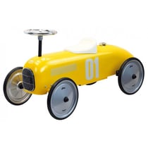 Porteur voiture de course vintage metal jaune - vilac - 50837 - bebe