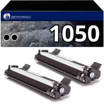 TN1050 - Pack 2 toners Brother TN-1050 compatible HL-1110 DCP-1612W MFC-1910W HL-1210W - 123CONSOMMABLES