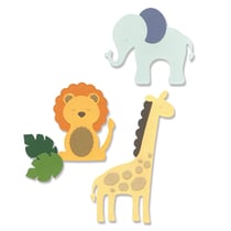 Matrices de découpe - Lion, éléphant & girafe - 8 dies Thinlits - Sizzix