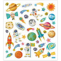 Stickers fantaisie - Espace - 41 pcs
