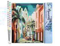 Peinture par Numéro Figured'Art - Cuba Art Déco - Kit de Loisir Créatif DIY Numéro d'Art Complet - 40x50cm sans châssis en bois