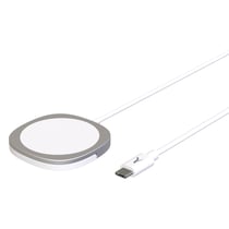Chargeur Induction 15W Fixation Magnétique Magsafe Fonction Stand Akashi Blanc