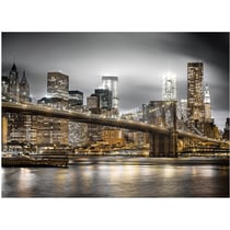 Puzzle vue sur la ville de new-york la nuit 1000 pièces - collection monument etat-unis - clementoni - 39704