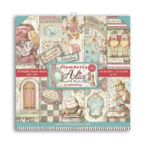 Pochette de 10 feuilles recto verso Alice Through the looking glass Stamperia