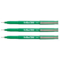 Lot de 3 stylos feutres permanents indélébiles ARTLINE 200 pointe 0,4 mm Vert
