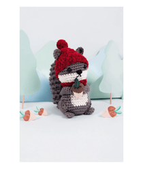 Kit Crochet Écureuil Gourmand – DMC : kit complet pour réaliser un amigurumi craquant et plein de douceur Gris