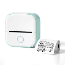 Mini Imprimante Portable Bluetooth Pour Étiquettes Et Photos Rose Blanc + Vert YONIS