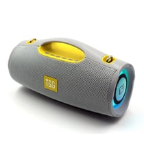 Enceinte Bluetooth Portable 20W TWS Subwoofer LED Camouflage 3000mAh Gris YONIS
