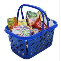 Panier de supermarché bleu