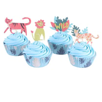Kit 24 Caissettes et Déco Cupcakes - Animaux de Safari