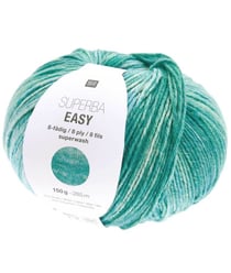 Laine à chaussette Superba Easy 8 fils - 150GR - Rico Design Vert (007 - Aqua)