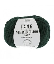 Pelote de Laine à tricoter MERINO 400 LACE - 25GR - Lang Yarns 118 Vert