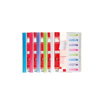 Trieur polypropylène 3 rabats Chromaline 8 compartiments - Couleurs assorties - x 10 - Exacompta