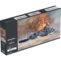 Coffret 2 maquettes : bateau bismarck et tirpitz - bateau militaire - echelle 1/400 - heller - 85078