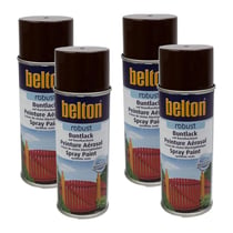 4 sprays de peinture Belton Robust RAL 8017 Chocolat 400ml