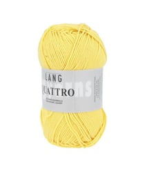 Fil à tricoter 100% coton QUATTRO - Lang Yarns 49 Jaune