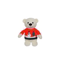 Peluche - Les Amis "Pull Moche", Ours pull rouge, 24 cm