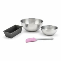 Set pâtisserie avec mini moule à cake 20 cm, 2 bols à mixer et 1 spatule Zenker