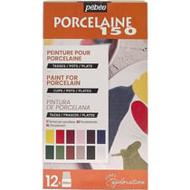 12 pots de peinture pour porcelaine - Pébéo - Porcelaine 150 - 20 ml