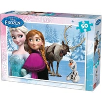 Puzzle enfant disney la reine des neiges avec elsa olaf et sven 50 pieces - king - 5315a