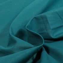 Tissu Coton uni Bleu paon